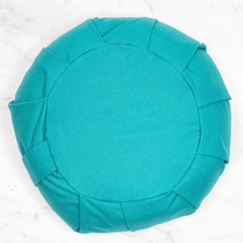myga-cuscino-meditazione-zafu-turchese-sopra