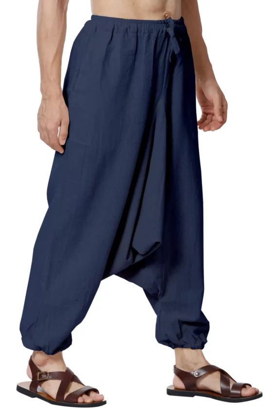 pantaloni-eco-harem-unisex-blu-scuro-lato