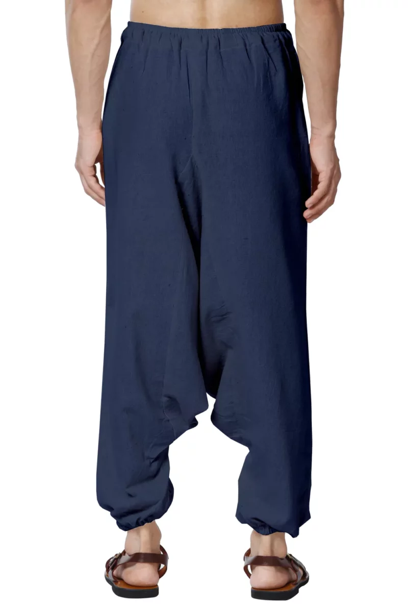 pantaloni-eco-harem-unisex-blu-scuro-fronte