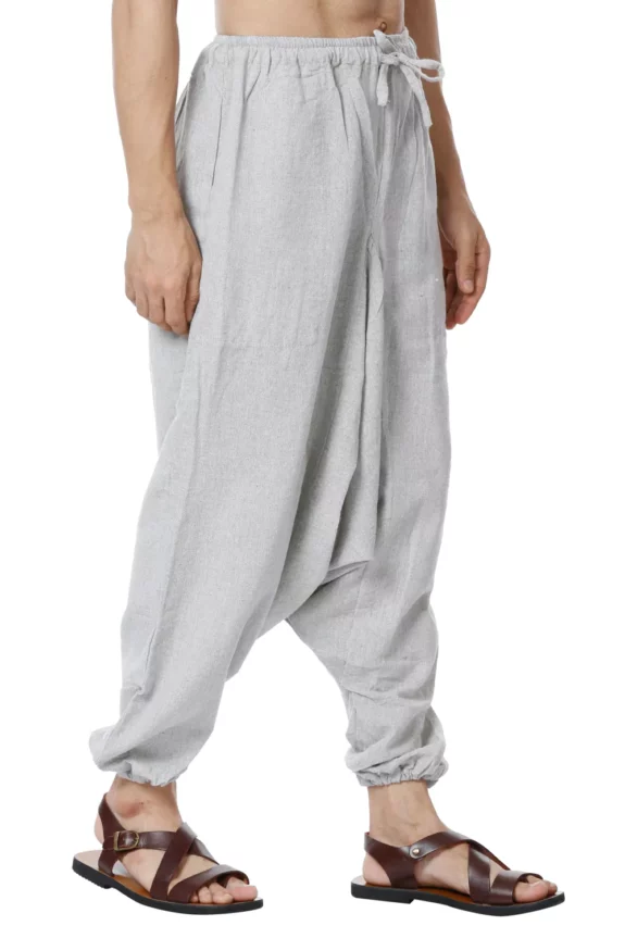 pantaloni-eco-harem-unisex-grigio-chiaro-lato